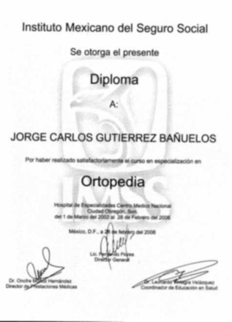 Especialidad en Ortopedia · IMSS